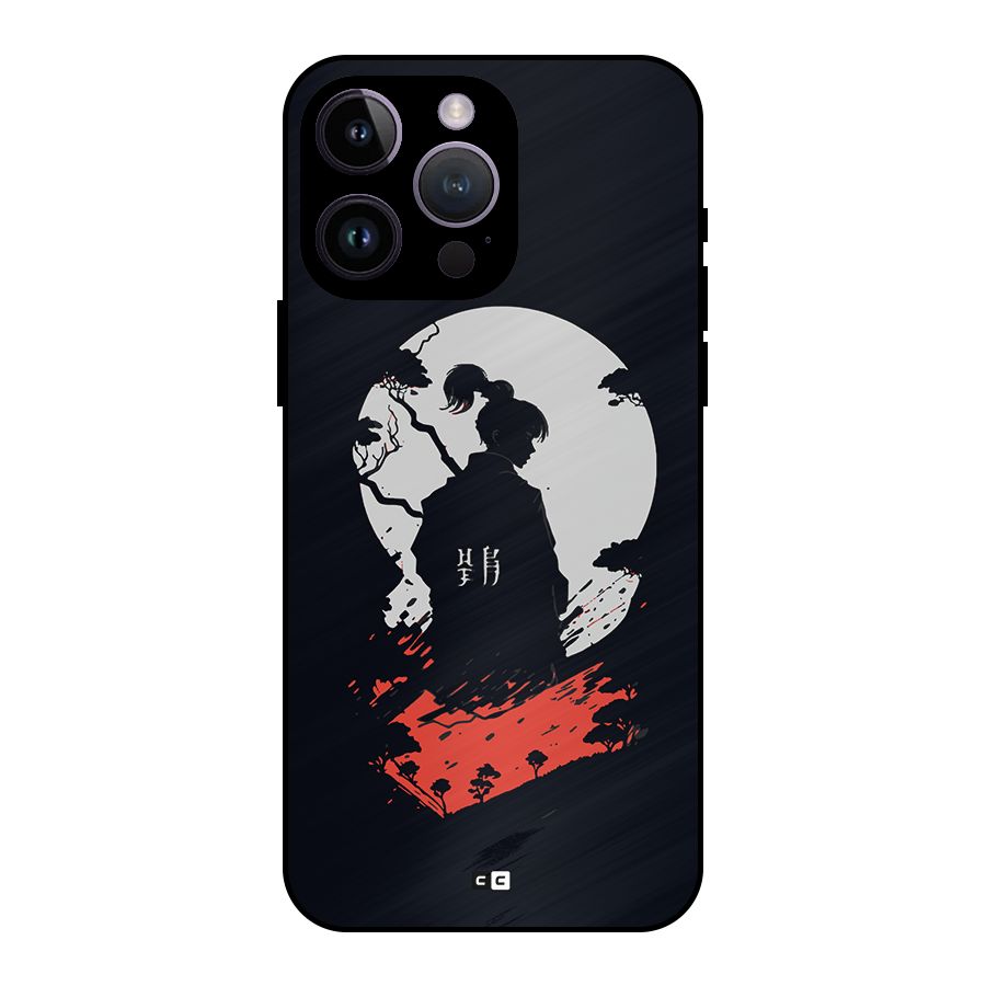 Japanese Warrior Metal Back Case for iPhone 14 Pro Max