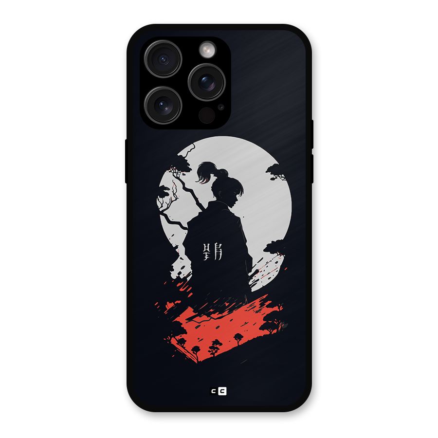 Japanese Warrior Metal Back Case for iPhone 15 Pro Max