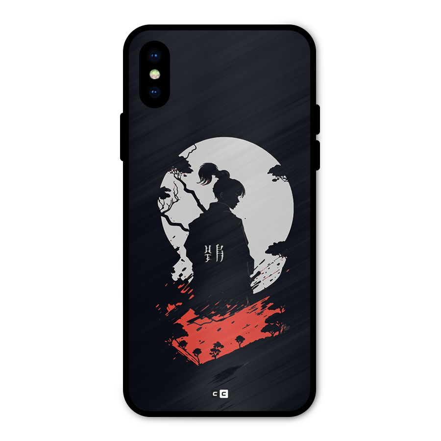 Japanese Warrior Metal Back Case for iPhone XS