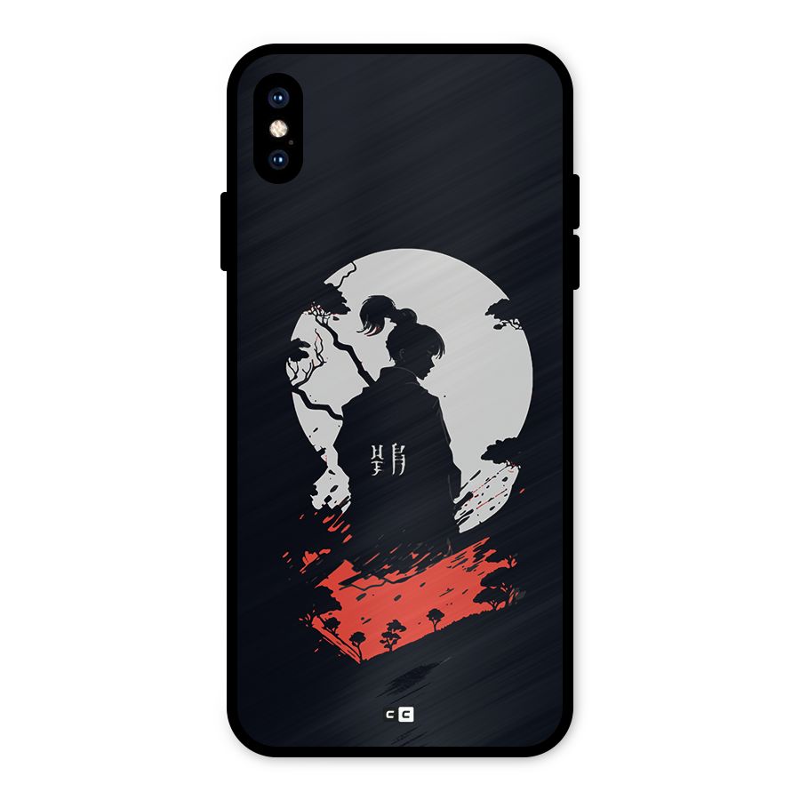 Japanese Warrior Metal Back Case for iPhone XS Max