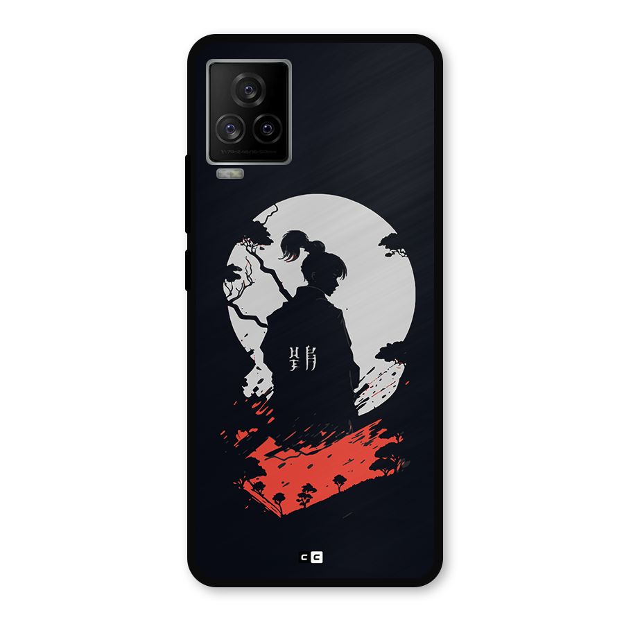 Japanese Warrior Metal Back Case for iQOO 7 Legend 5G