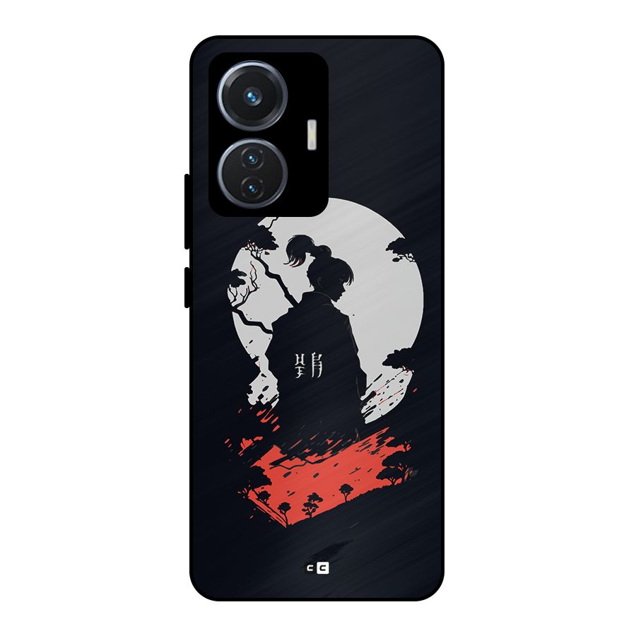 Japanese Warrior Metal Back Case for iQOO Z6 44W