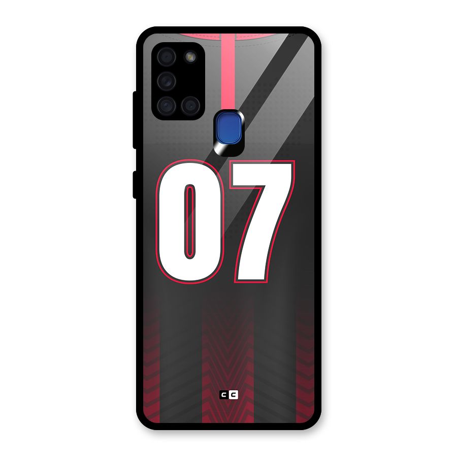 Jersy No 7 Glass Back Case for Galaxy A21s
