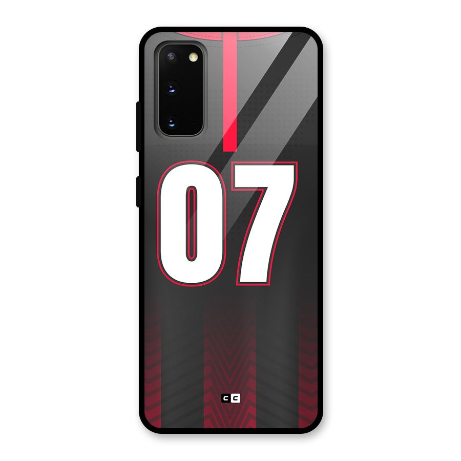 Jersy No 7 Glass Back Case for Galaxy S20