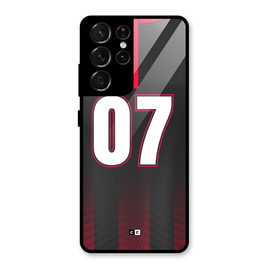 Jersy No 7 Glass Back Case for Galaxy S21 Ultra 5G