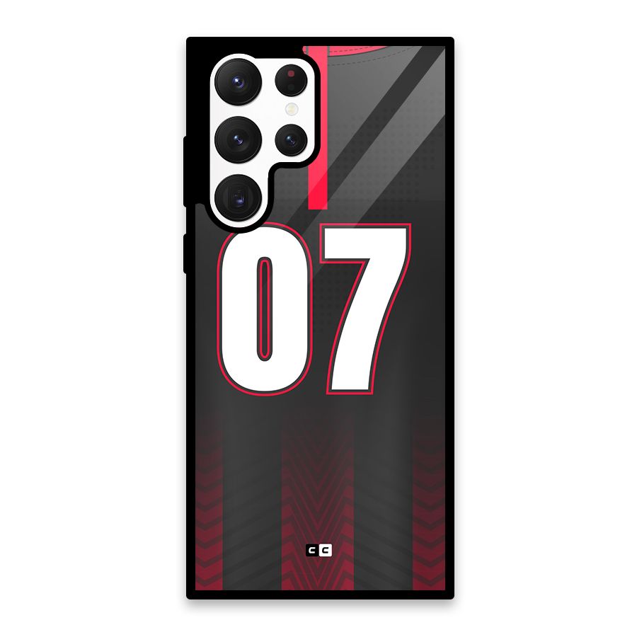 Jersy No 7 Glass Back Case for Galaxy S22 Ultra 5G