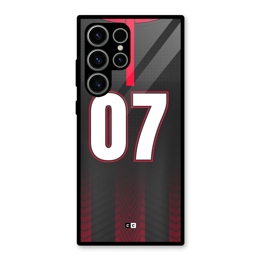 Jersy No 7 Glass Back Case for Galaxy S23 Ultra