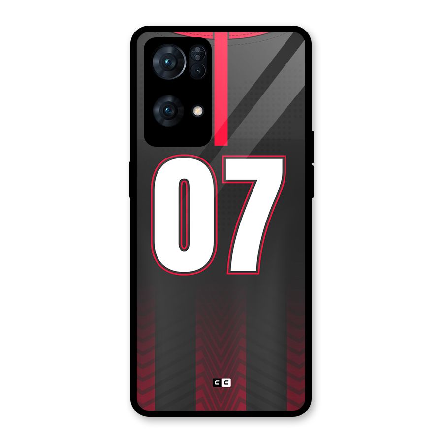 Jersy No 7 Glass Back Case for Oppo Reno7 Pro 5G
