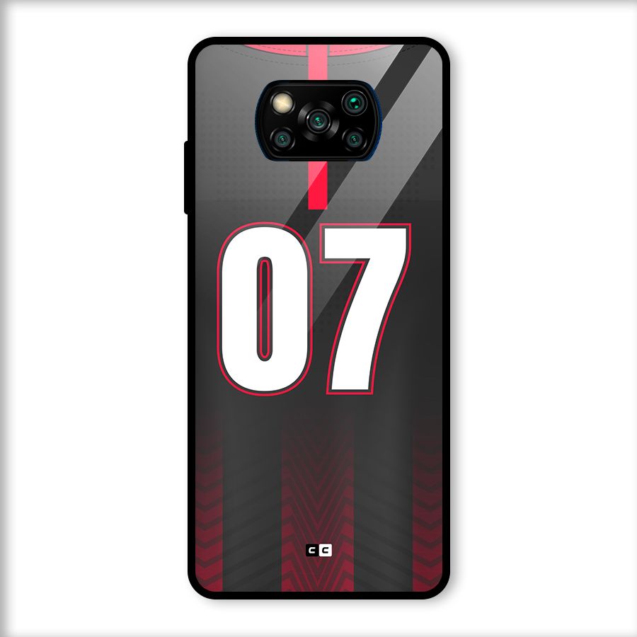 Jersy No 7 Glass Back Case for Poco X3
