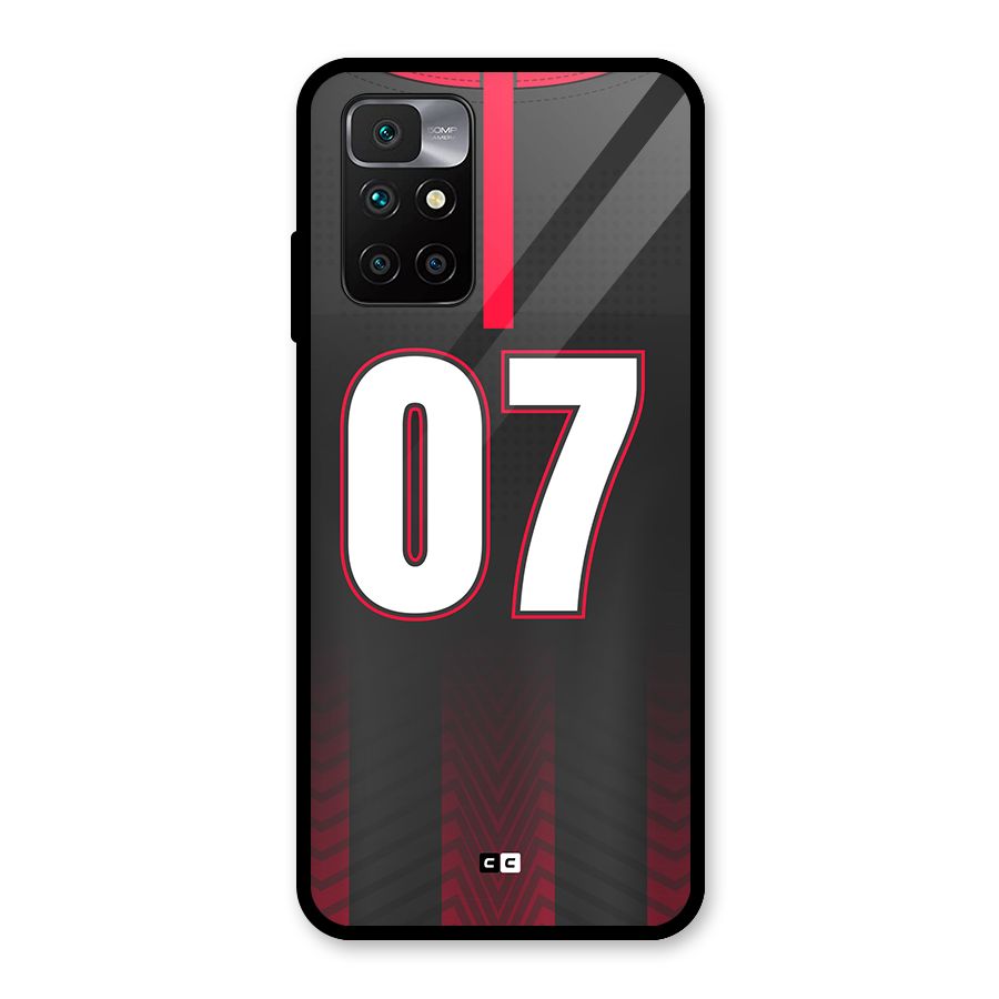 Jersy No 7 Glass Back Case for Redmi 10 Prime