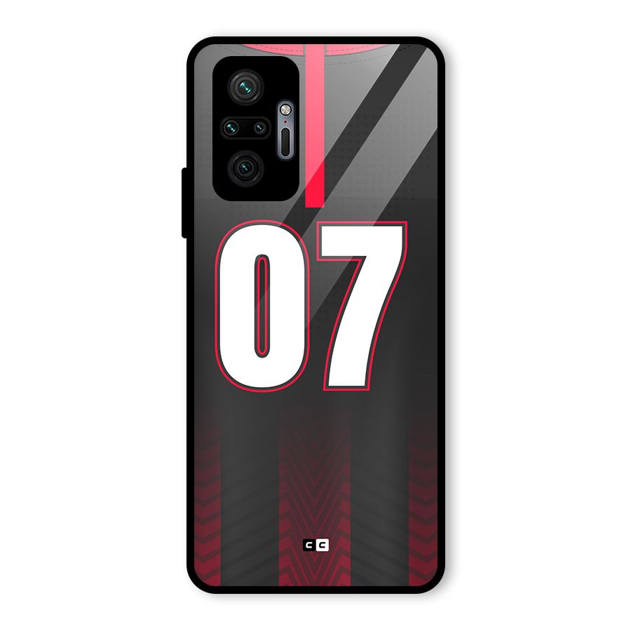 Jersy No 7 Glass Back Case for Redmi Note 10 Pro Max
