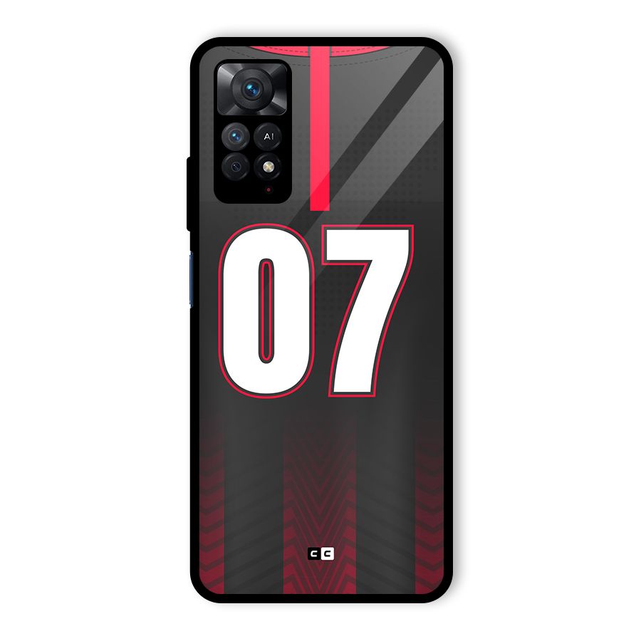 Jersy No 7 Glass Back Case for Redmi Note 11 Pro