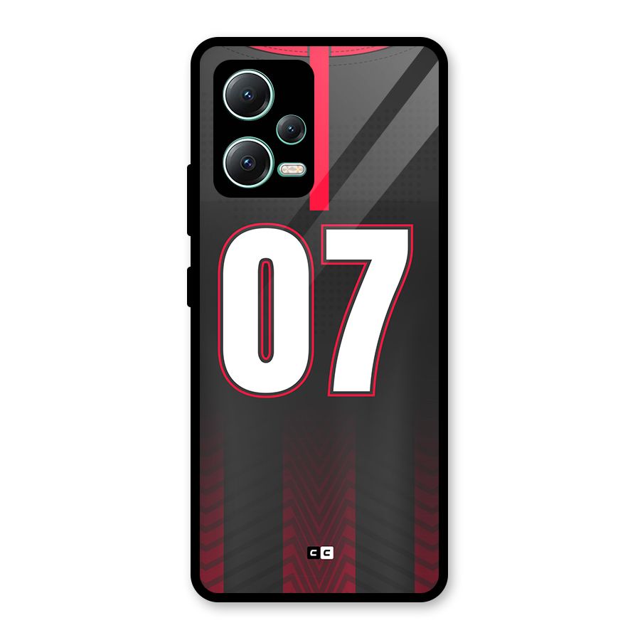 Jersy No 7 Glass Back Case for Redmi Note 12 5G