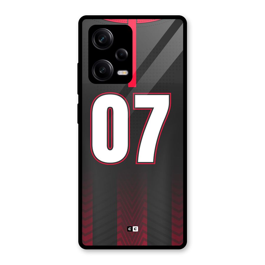 Jersy No 7 Glass Back Case for Redmi Note 12 Pro