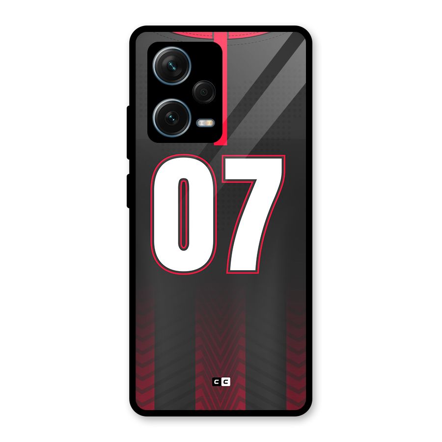 Jersy No 7 Glass Back Case for Redmi Note 12 Pro Plus 5G