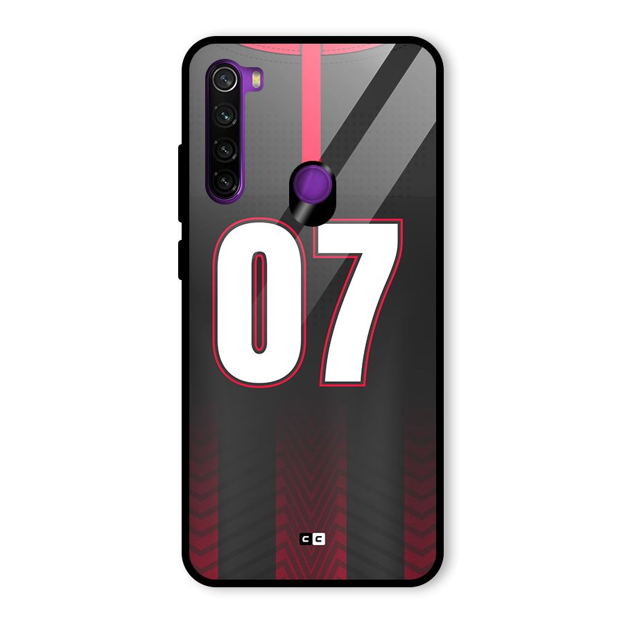 Jersy No 7 Glass Back Case for Redmi Note 8