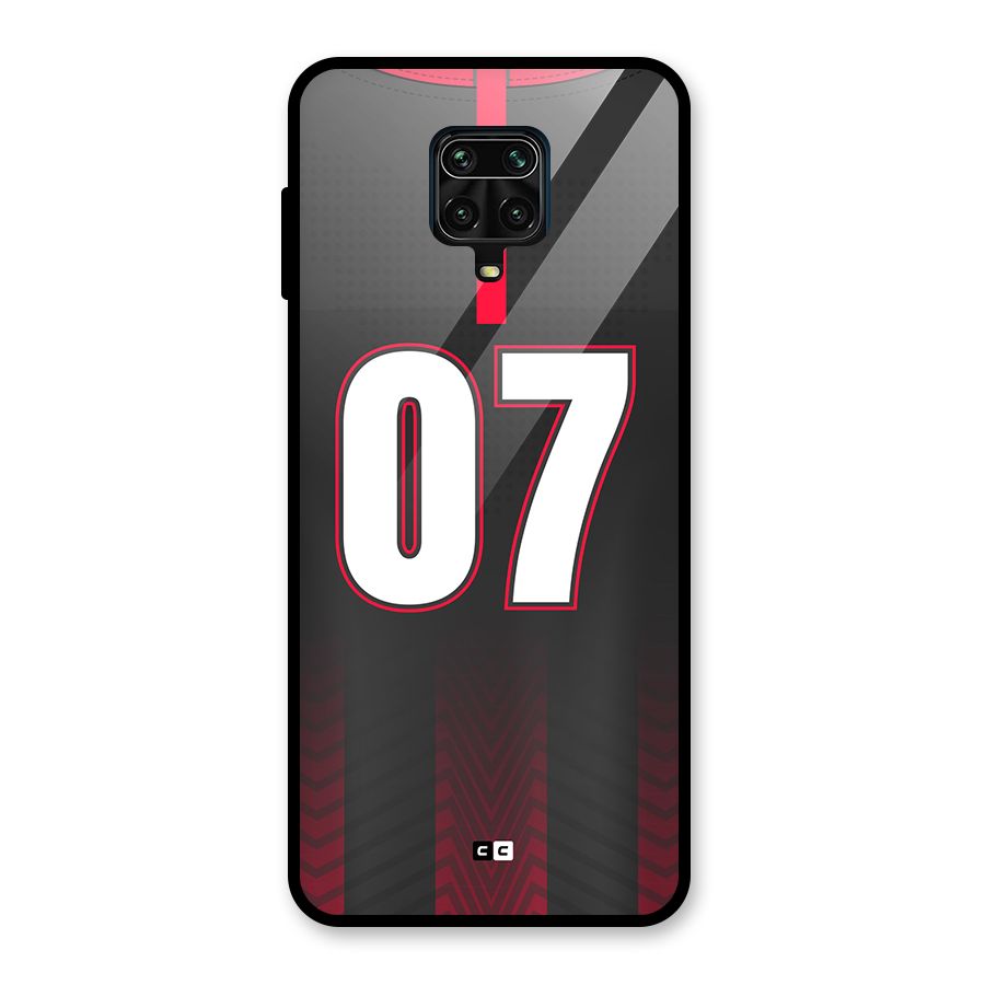 Jersy No 7 Glass Back Case for Redmi Note 9 Pro