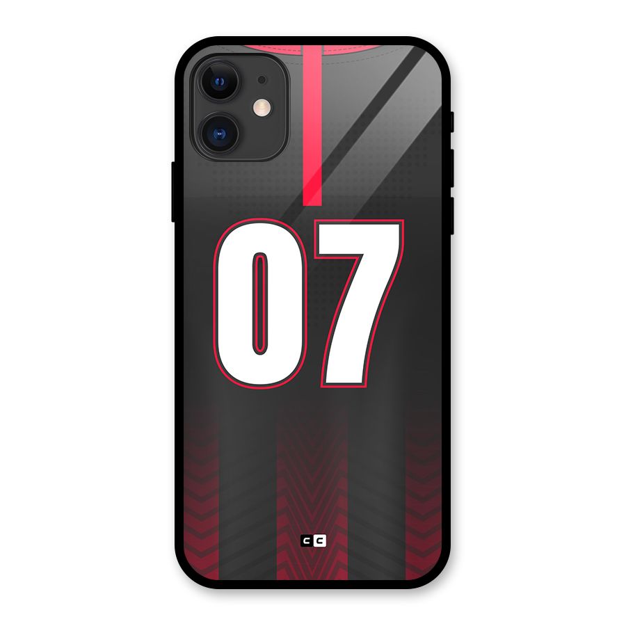 Jersy No 7 Glass Back Case for iPhone 11