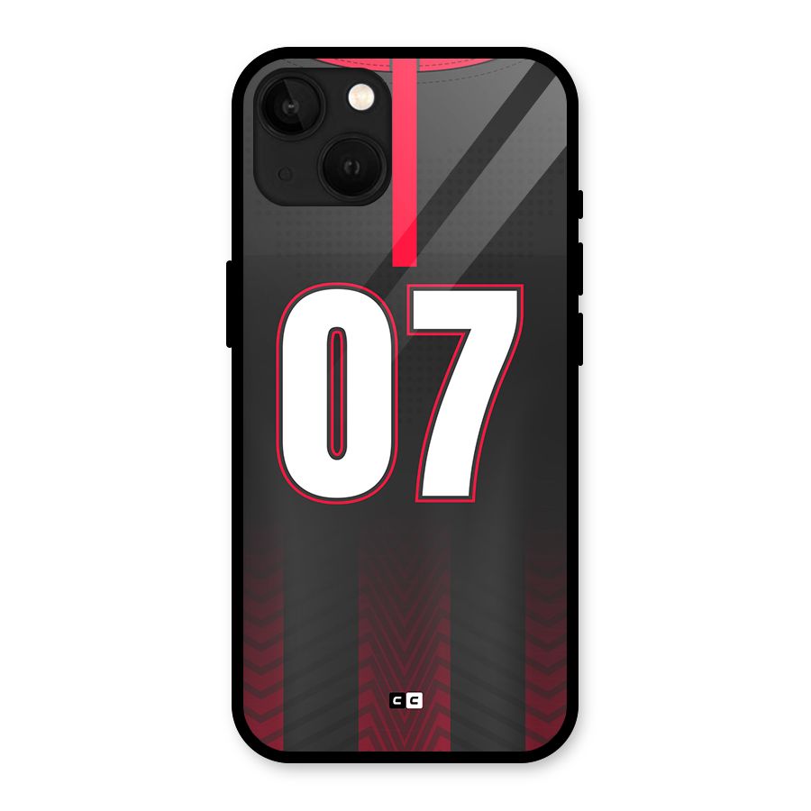 Jersy No 7 Glass Back Case for iPhone 13