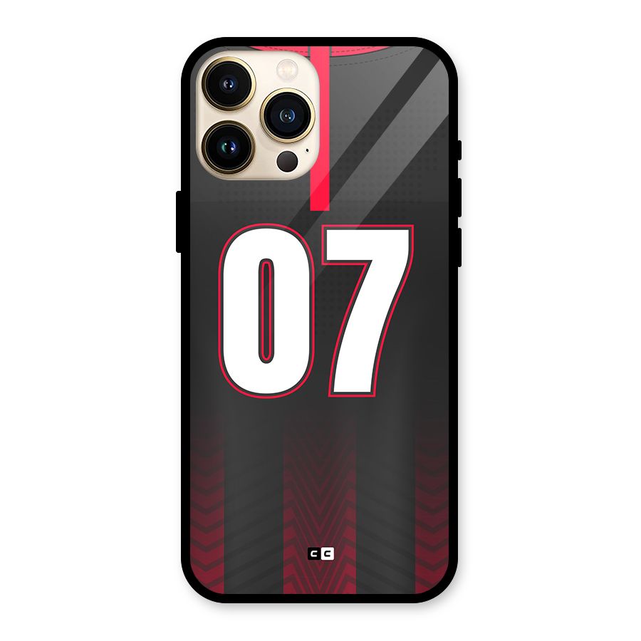 Jersy No 7 Glass Back Case for iPhone 13 Pro Max