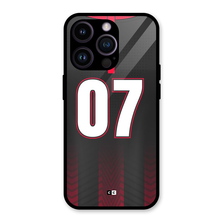 Jersy No 7 Glass Back Case for iPhone 14 Pro
