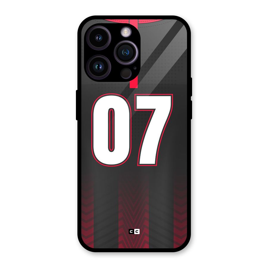 Jersy No 7 Glass Back Case for iPhone 14 Pro Max