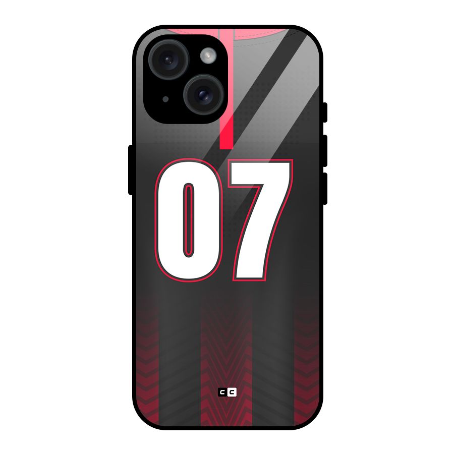 Jersy No 7 Glass Back Case for iPhone 15