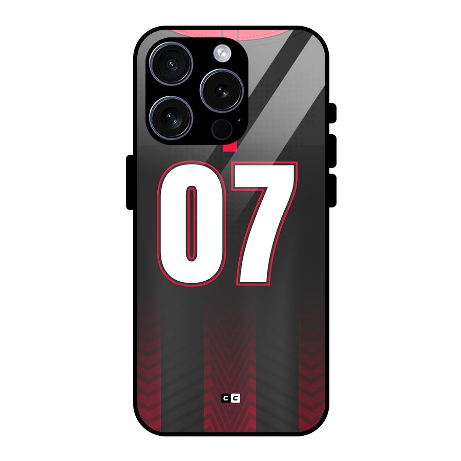 Jersy No 7 Glass Back Case for iPhone 15 Pro