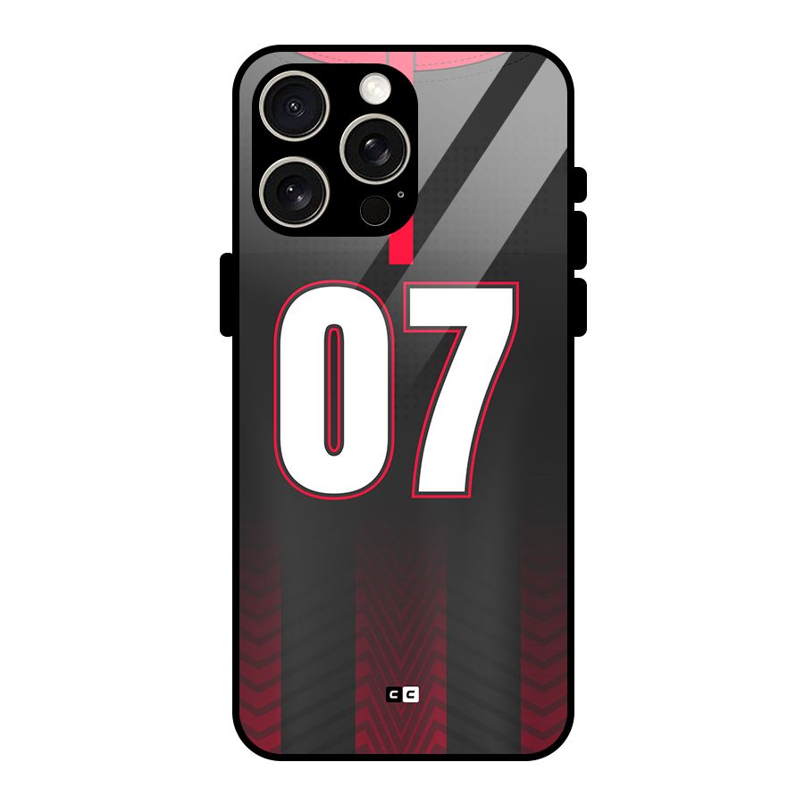 Jersy No 7 Glass Back Case for iPhone 15 Pro Max