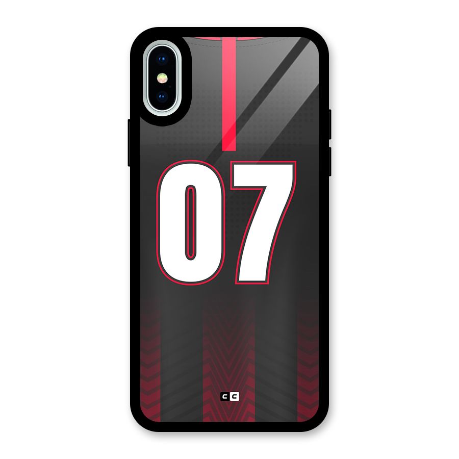 Jersy No 7 Glass Back Case for iPhone XS