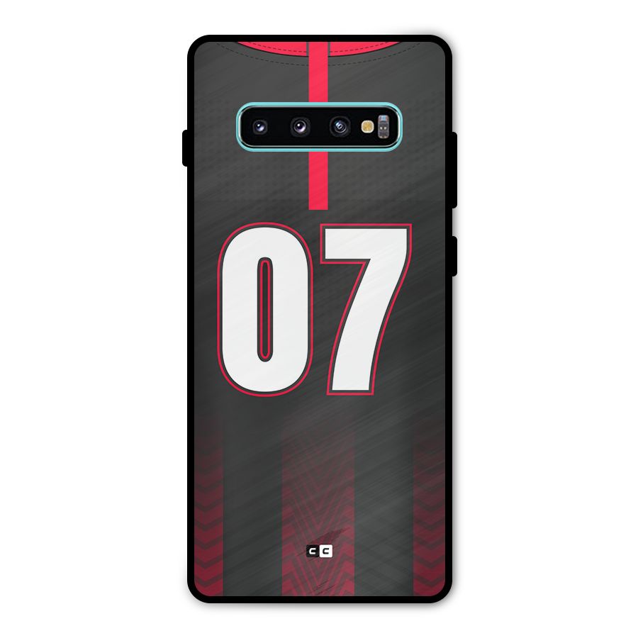 Jersy No 7 Metal Back Case for Galaxy S10 Plus