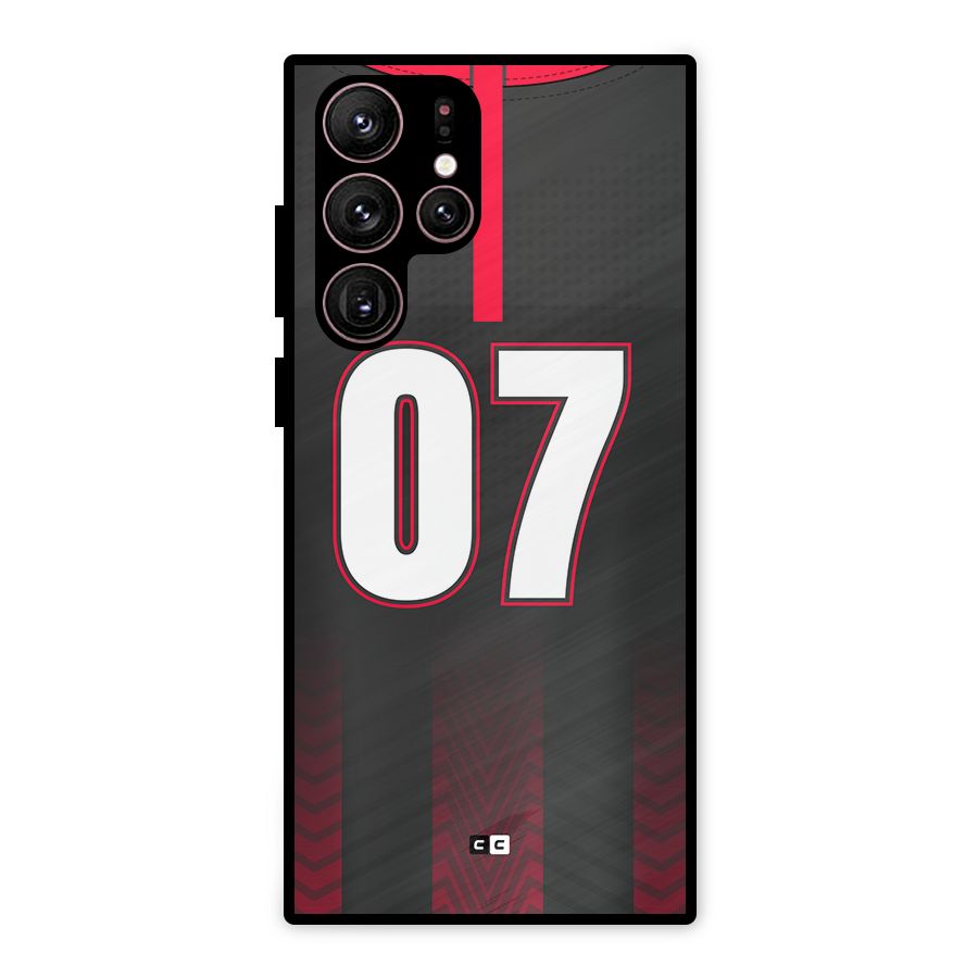 Jersy No 7 Metal Back Case for Galaxy S22 Ultra 5G