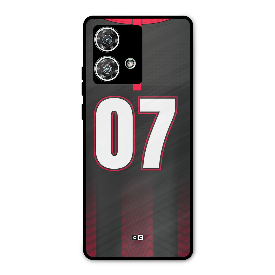 Jersy No 7 Metal Back Case for Motorola Edge 40 Neo
