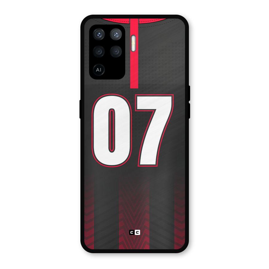 Jersy No 7 Metal Back Case for Oppo F19 Pro