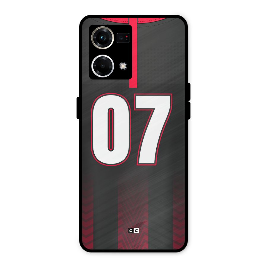 Jersy No 7 Metal Back Case for Oppo F21 Pro 4G