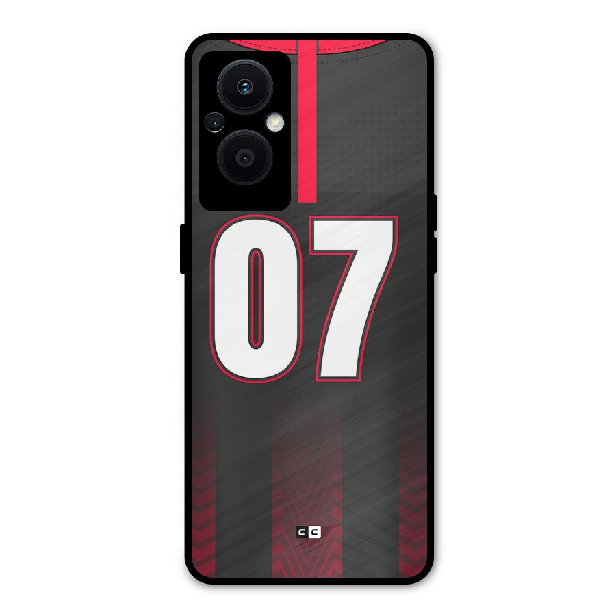 Jersy No 7 Metal Back Case for Oppo F21s Pro 5G
