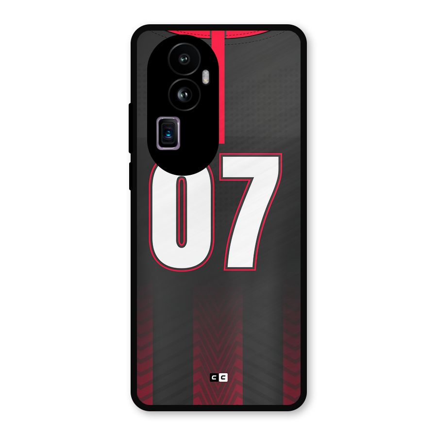 Jersy No 7 Metal Back Case for Oppo Reno10 Pro Plus