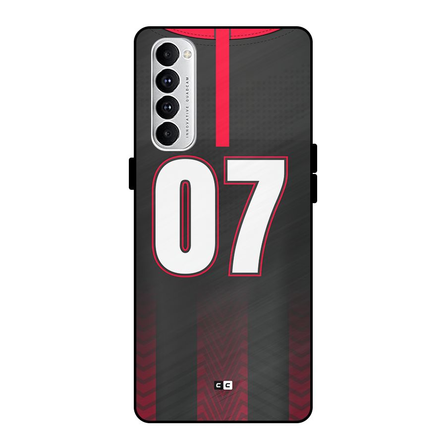 Jersy No 7 Metal Back Case for Oppo Reno4 Pro