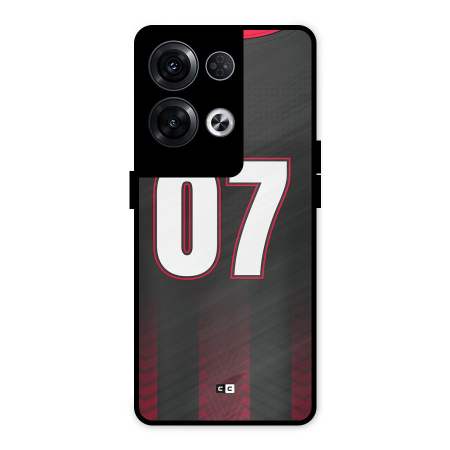 Jersy No 7 Metal Back Case for Oppo Reno8 Pro 5G