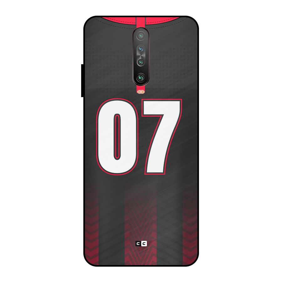 Jersy No 7 Metal Back Case for Poco X2