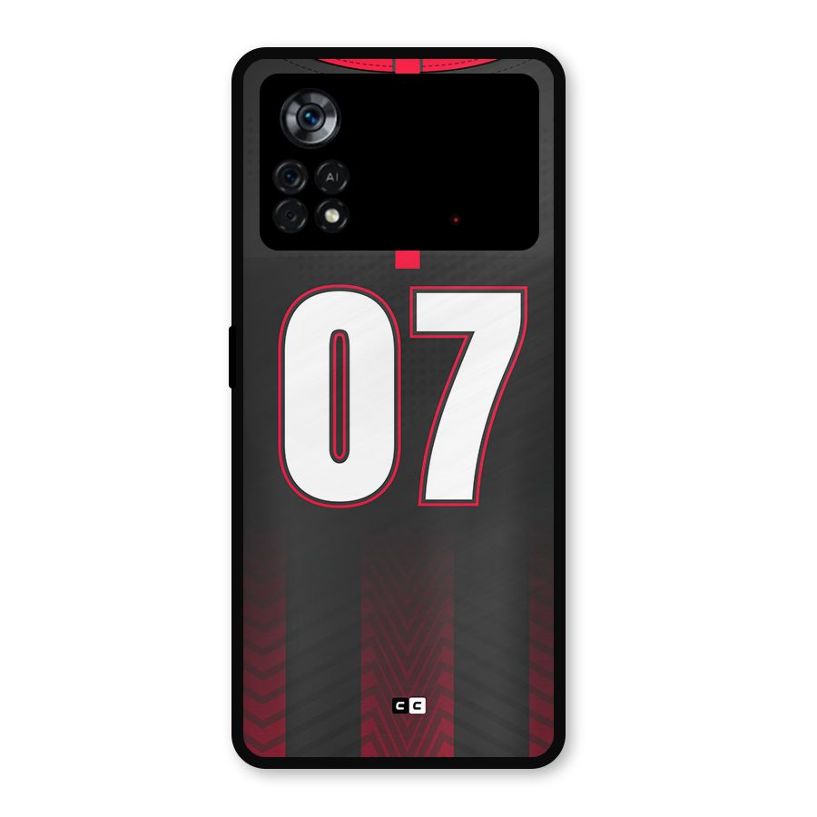 Jersy No 7 Metal Back Case for Poco X4 Pro 5G