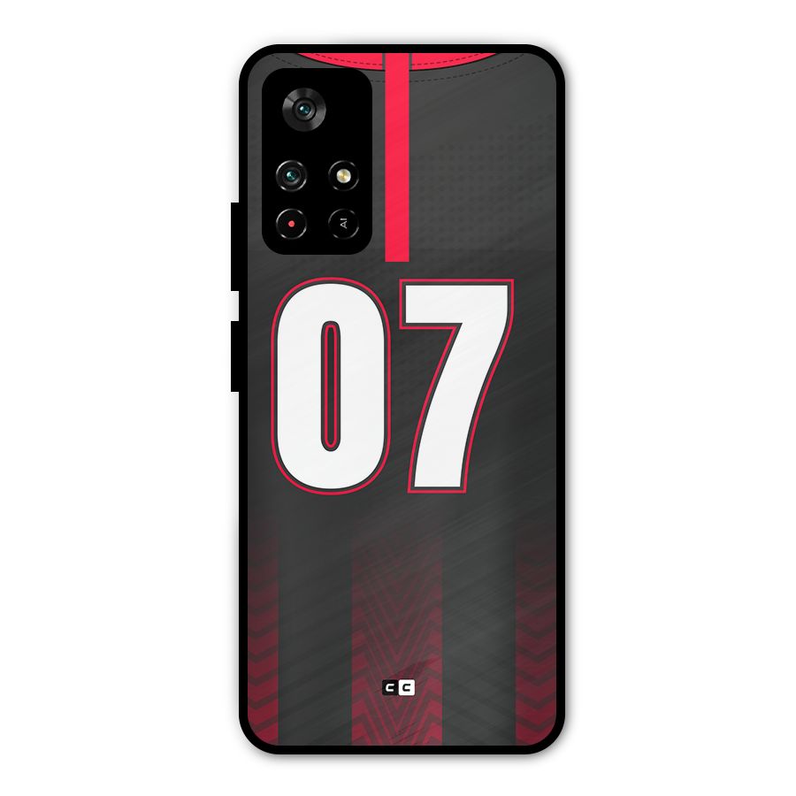 Jersy No 7 Metal Back Case for Redmi Note 11T 5G