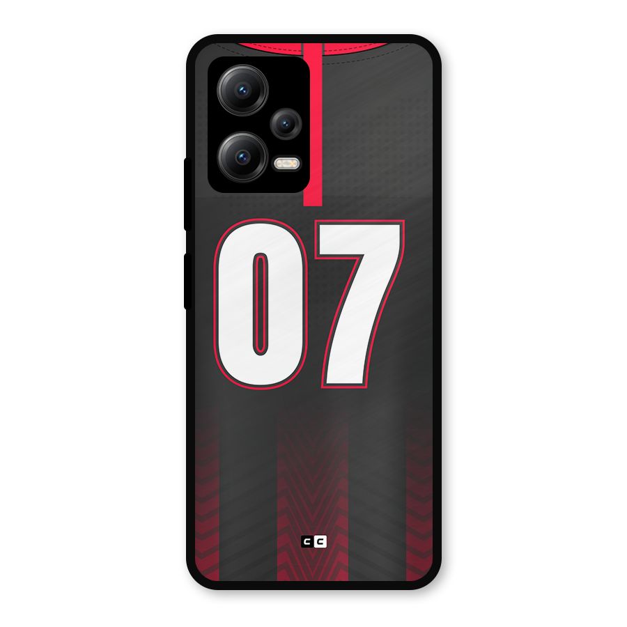 Jersy No 7 Metal Back Case for Redmi Note 12 5G