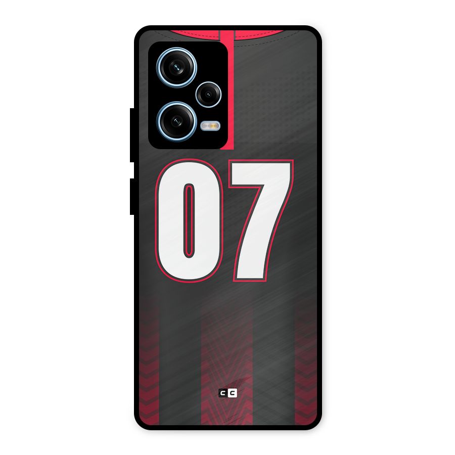 Jersy No 7 Metal Back Case for Redmi Note 12 Pro