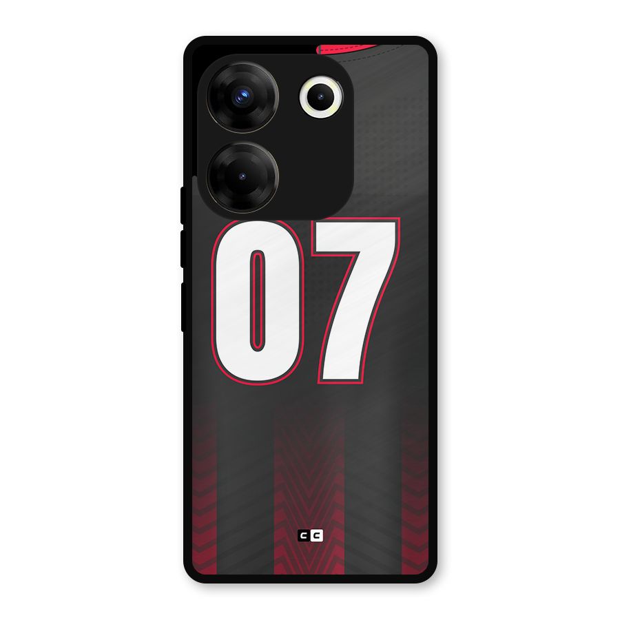 Jersy No 7 Metal Back Case for Tecno Camon 20 Pro