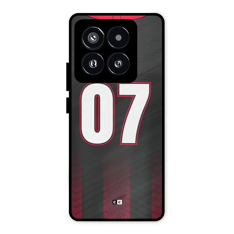 Jersy No 7 Metal Back Case for Xiaomi 14 Pro