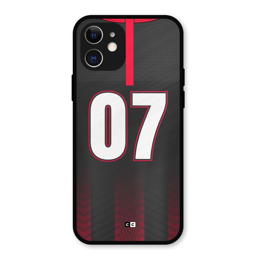 Jersy No 7 Metal Back Case for iPhone 12