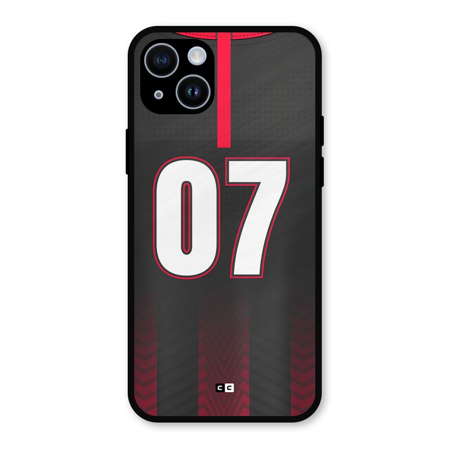 Jersy No 7 Metal Back Case for iPhone 14