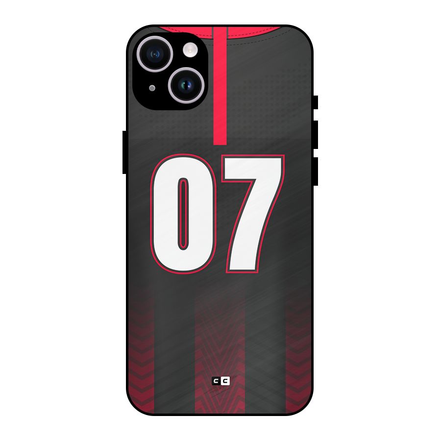Jersy No 7 Metal Back Case for iPhone 14 Plus