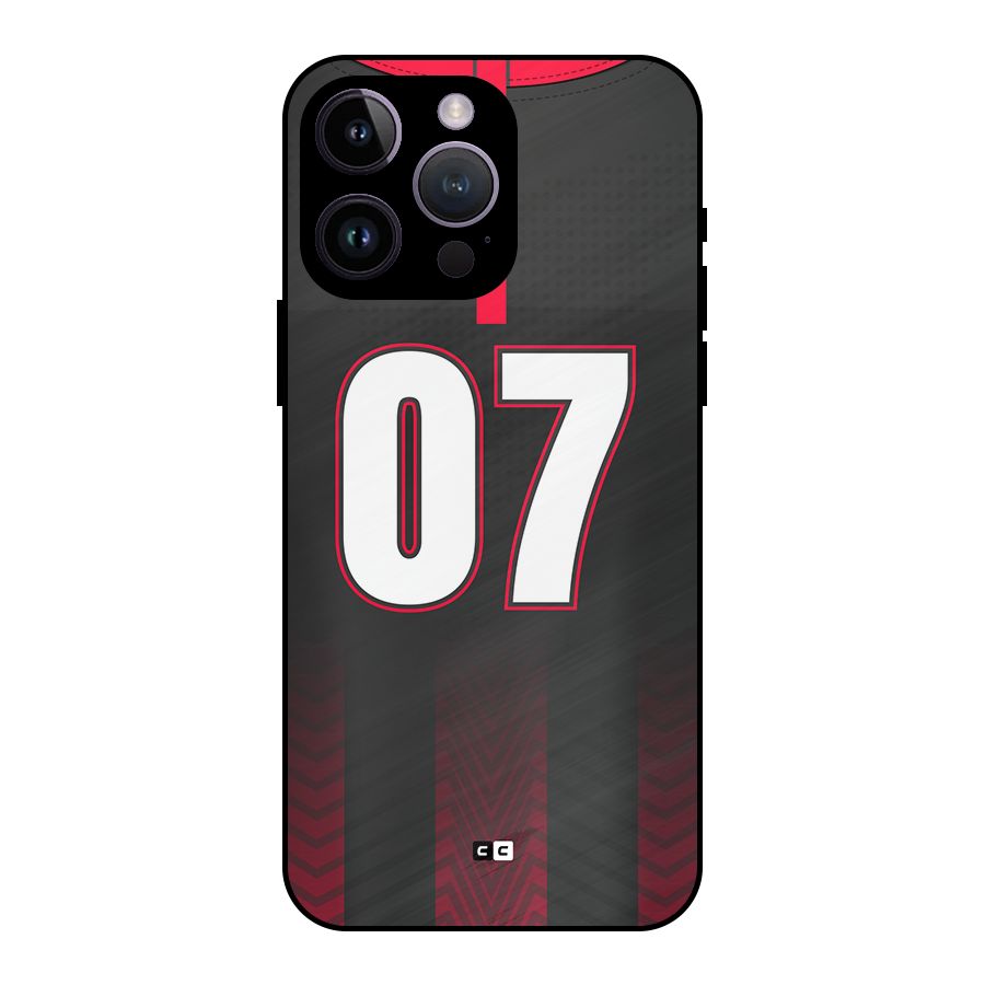 Jersy No 7 Metal Back Case for iPhone 14 Pro Max
